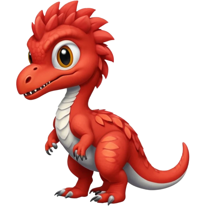 red cute Velociraptor emoji