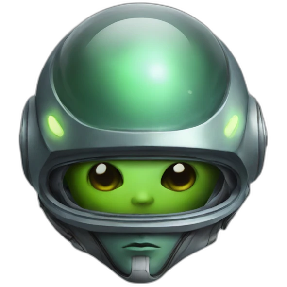 An alien with a helmet emoji