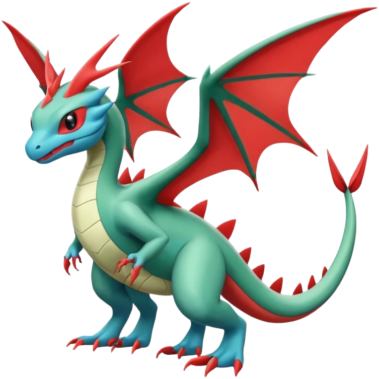 Gyradaos-Salamence-Amaura-Flygon-hybrid-fusion, full body  emoji