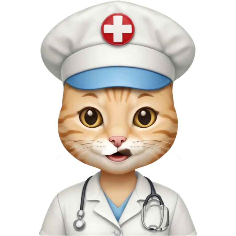 happy nurse cat emoji