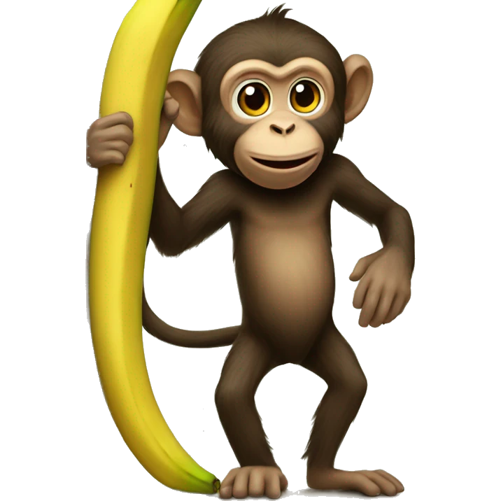 Monkey puts banana upstairs l emoji