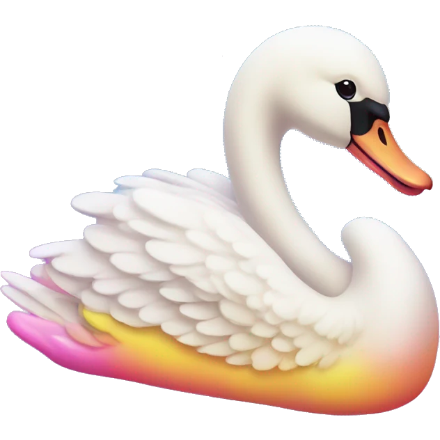lisa frank swan emoji