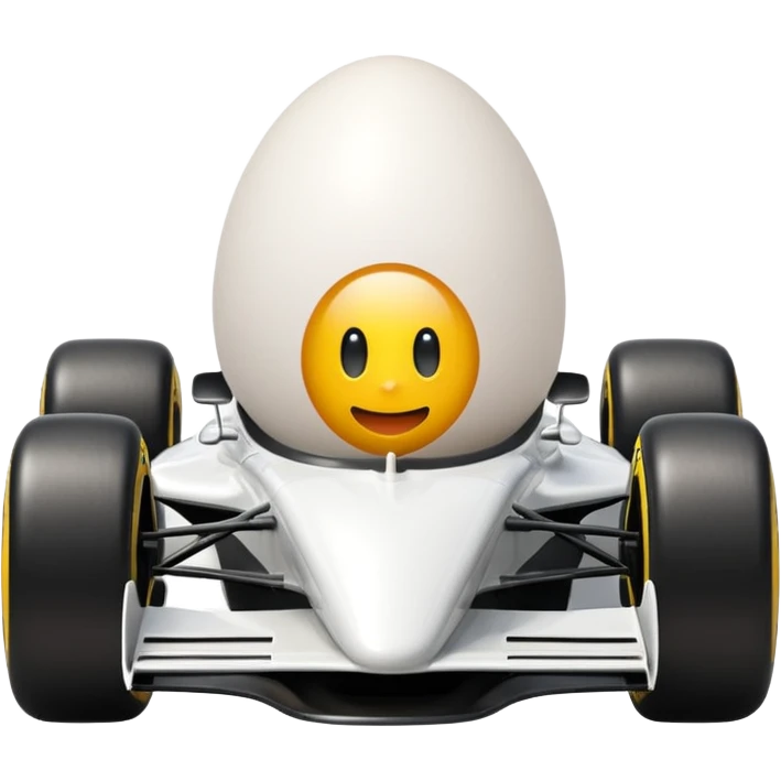 Egg in formula 1 car emoji