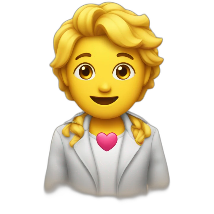 Evolie avec un coeur emoji