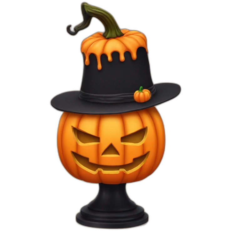 Halloween jack o lantern cake emoji