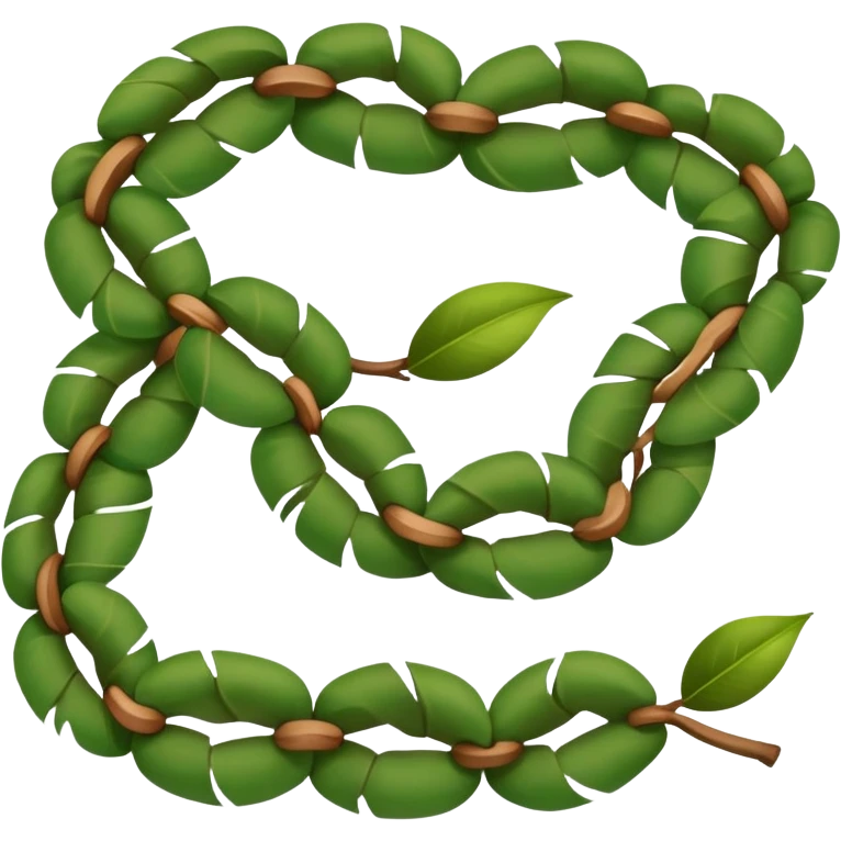 Kukui nut and ti leaf lei emoji