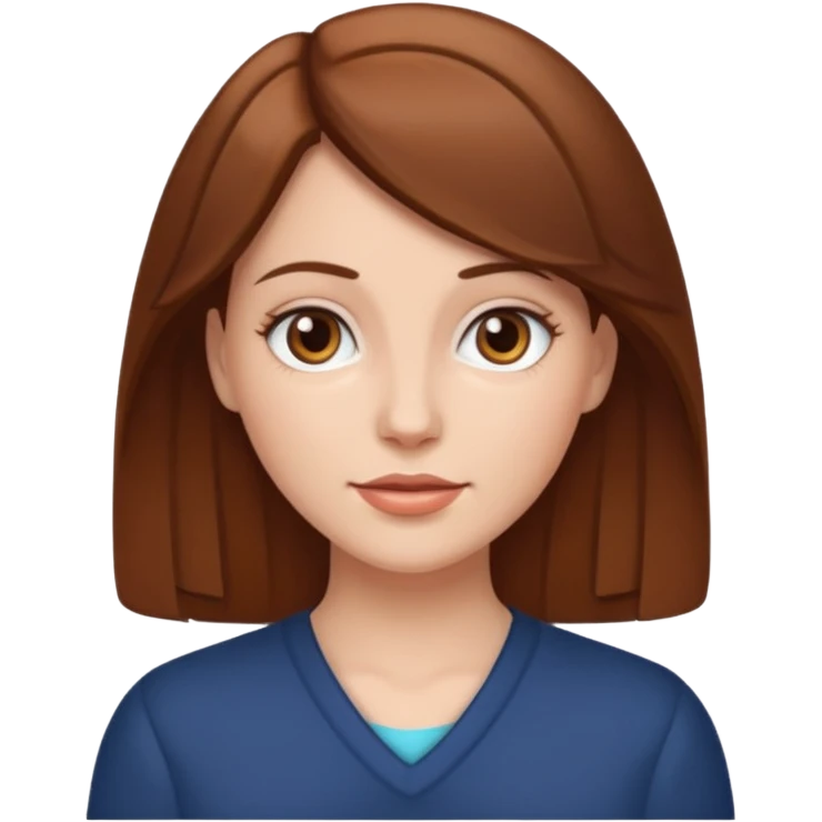 WHITE WOMAN BROWN HAIR emoji