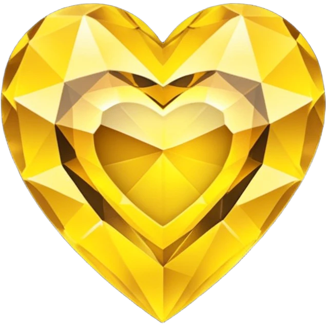 yellow heart with a faceted gem look emoji