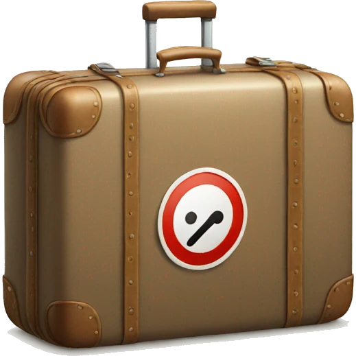 suitcase with prohibition sign emoji