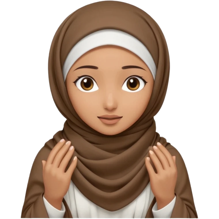 Hijabi girl sitting.     head covered
hands pulling the fabric in
shy-but-dramatic energy
“no cameras pls” but in a cute way
soft + mysterious vibe emoji