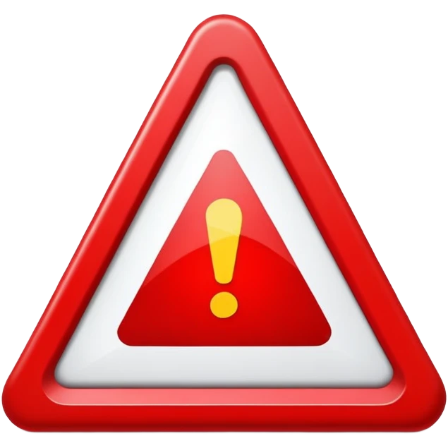 warning triangle with exclamation mark emoji
