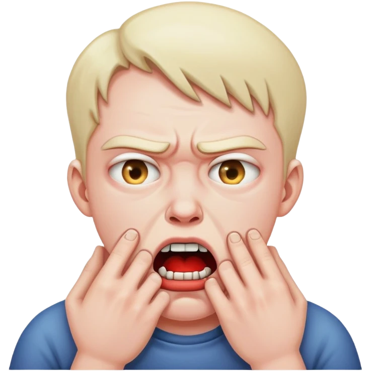 choking myself while mad emoji