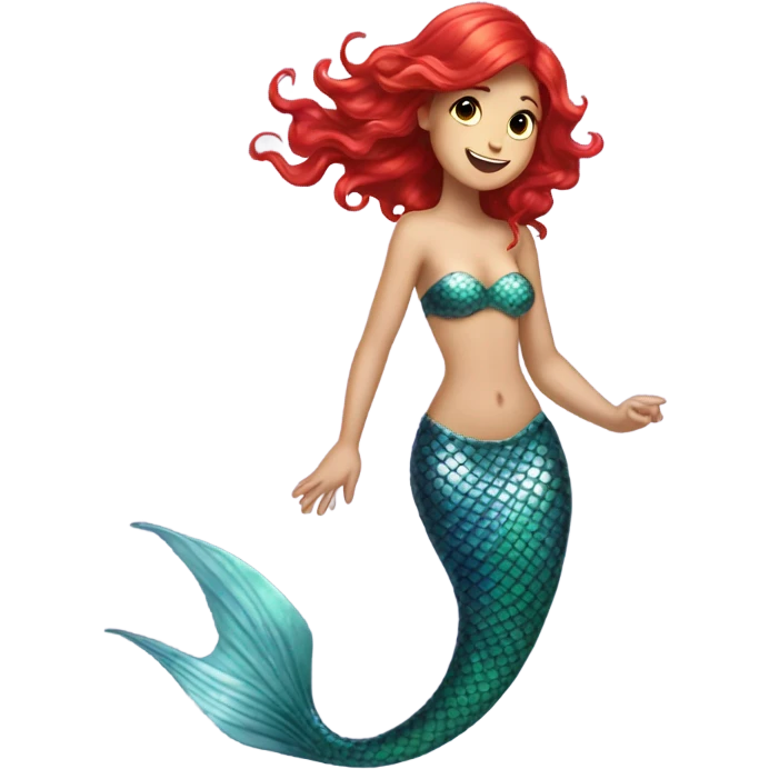 Redhead mermaid emoji