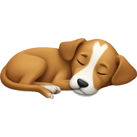 Dog sleeping emoji