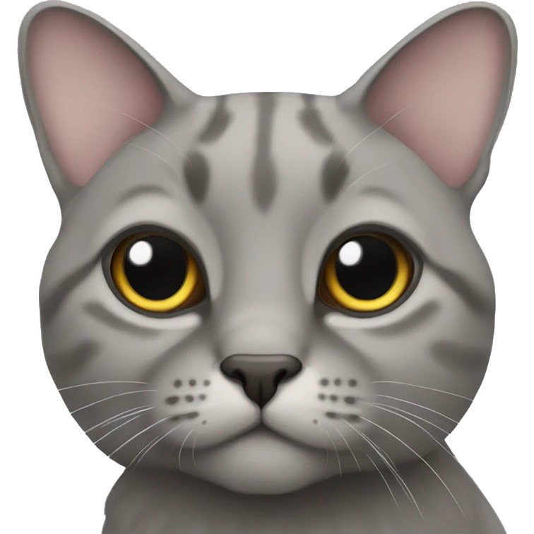 Scottish lop-eared gray cat emoji