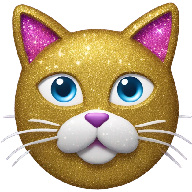 a cat made of glitter glue emoji
