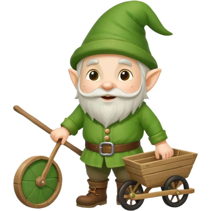 gnome with wheelbarrow emoji