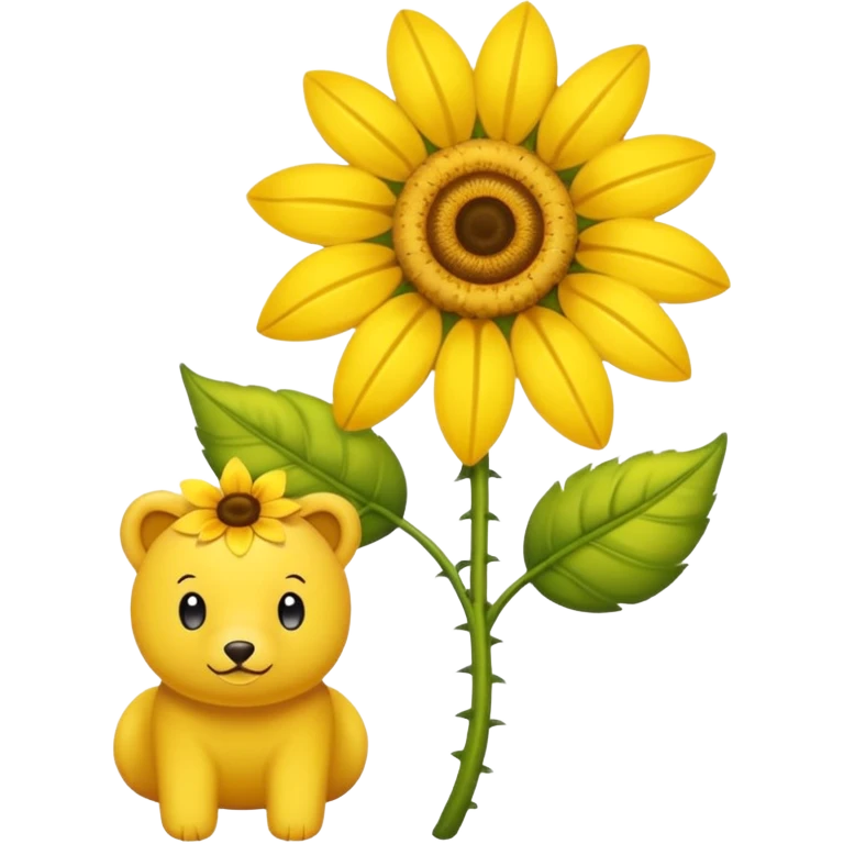 Chupeta amarela com um girassol  emoji