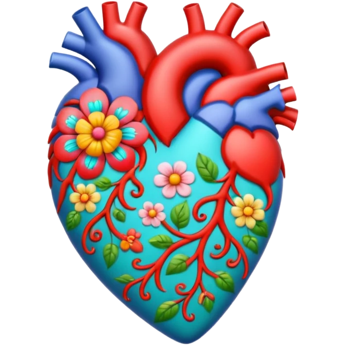 heart with a floral pattern emoji