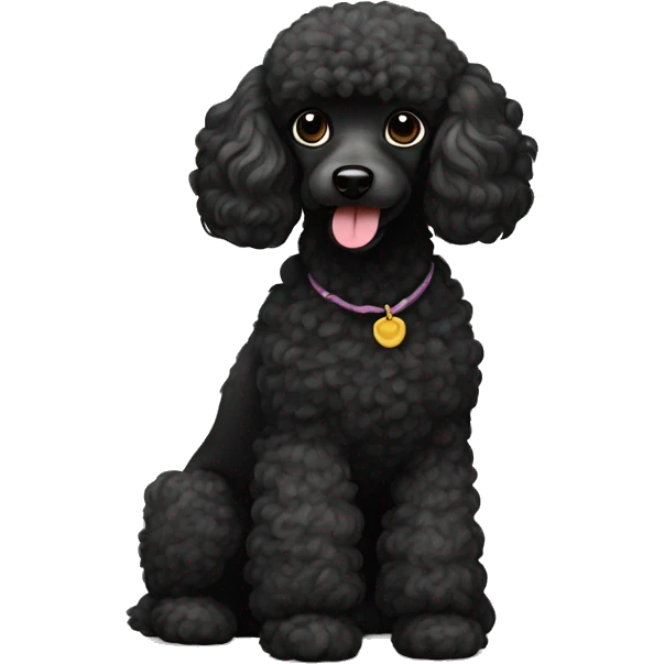 Black poodle  emoji