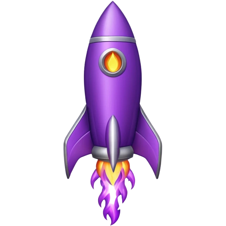 purple rocket purple flame emoji
