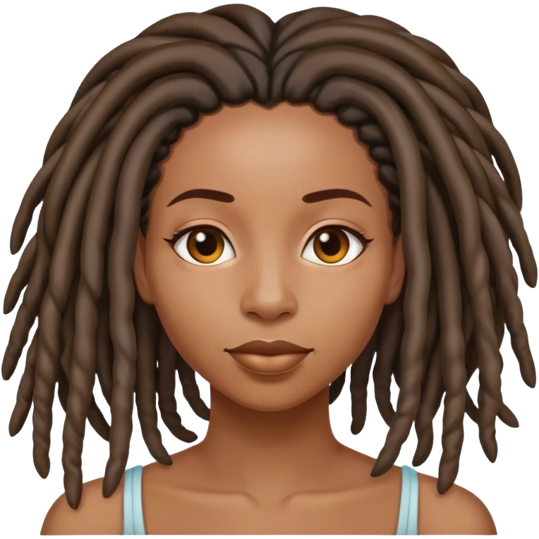 Black woman with locs waow emoji