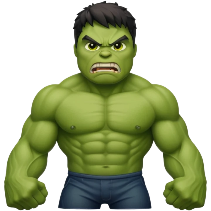 You don't give me sticker give me emoji of hulk emoji