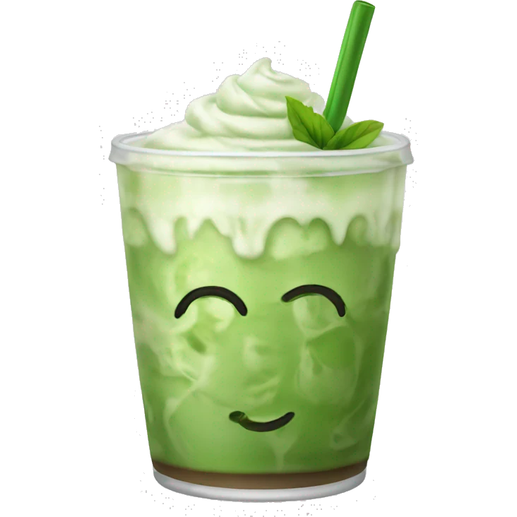 Iced matcha latte emoji
