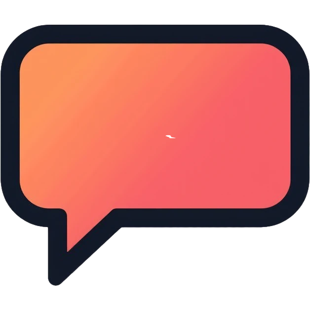chat bubble with message icon emoji