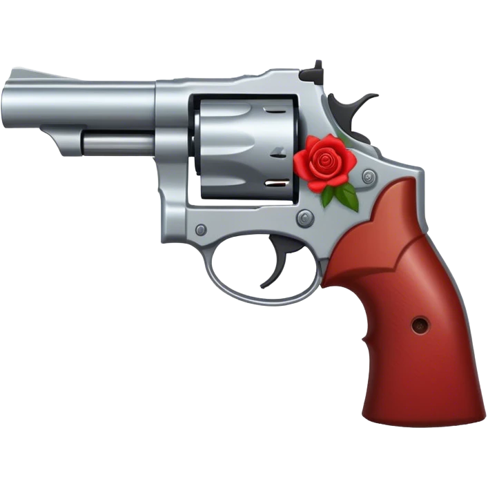 revolver shooting roses emoji
