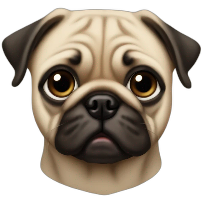Sheldon Cooper as a pug emoji