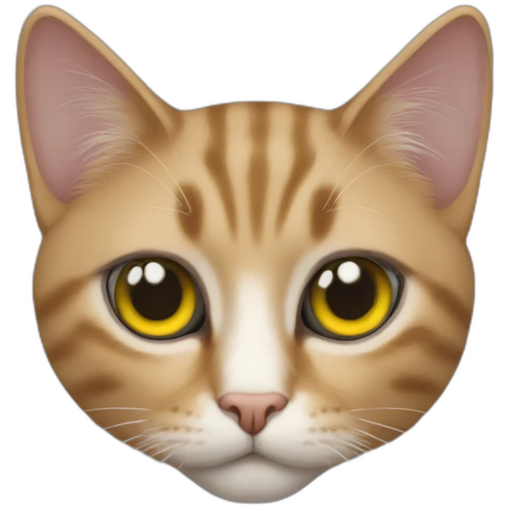 The cat's eyes are wide. emoji