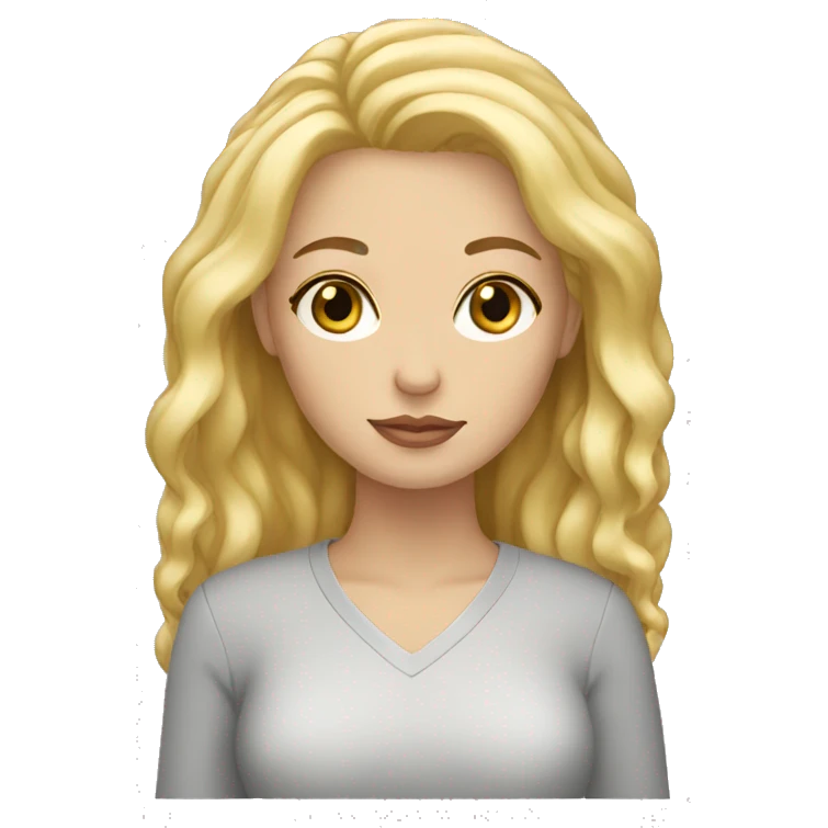 thinking white woman blonde hair emoji