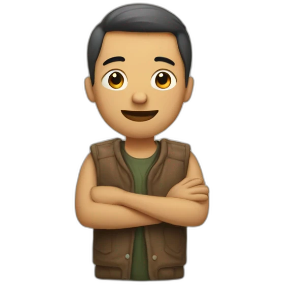 Homme qui fait peace avec ses doigts  emoji