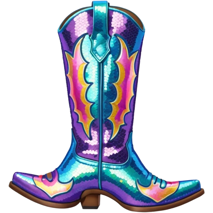 Sequin cowgirl boots emoji