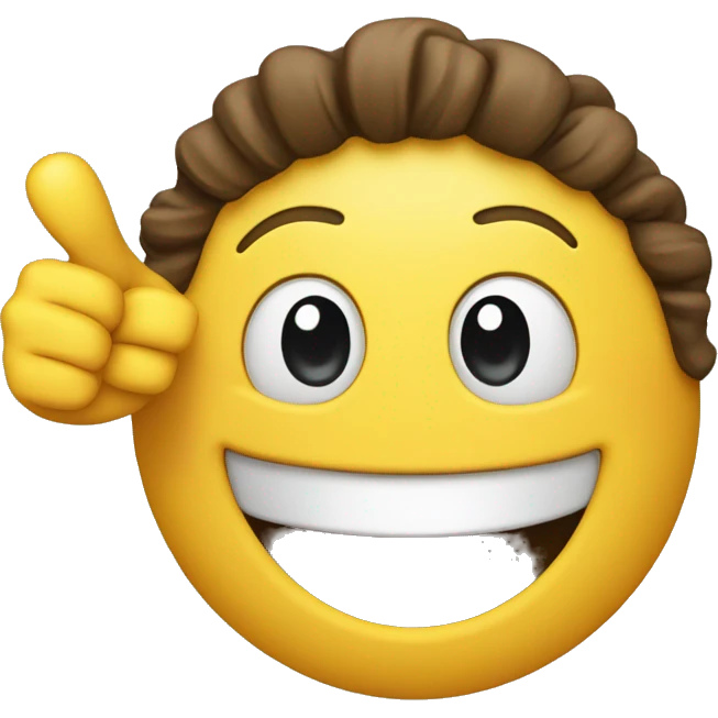 Smiling face with a thumbs sup emoji