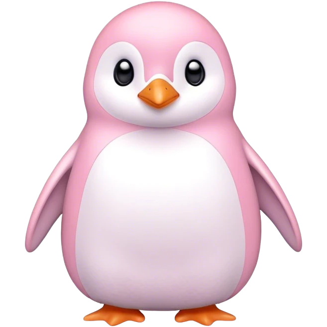 pale pink penguin emoji
