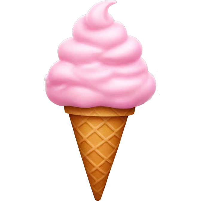 Soft pink ice cream  emoji