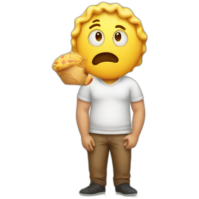Guy thinking about food emoji