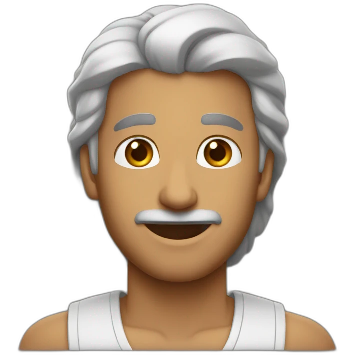 رجل بلحية سوداء خفيفة emoji