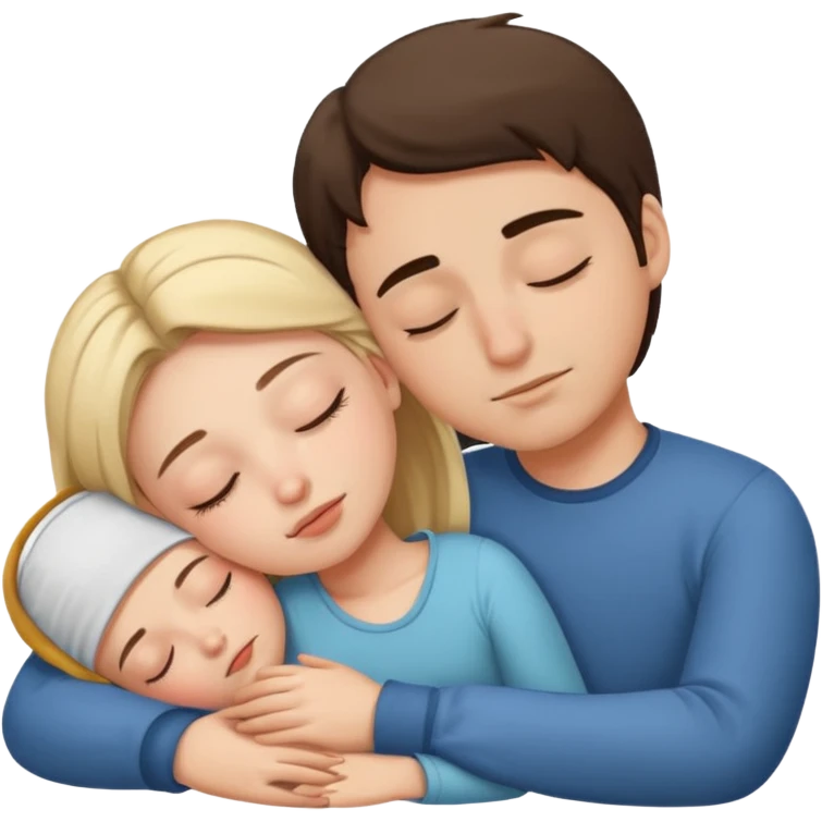 a naked girl and guy sleeping emoji