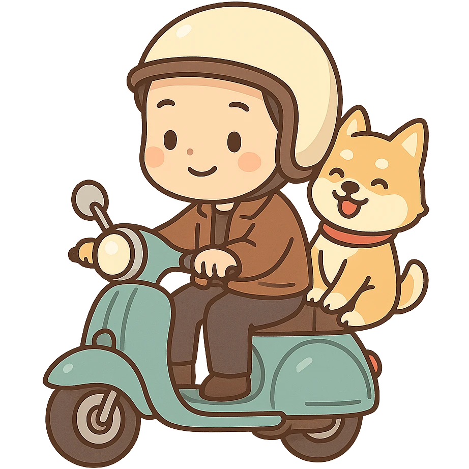 Une créature née du Néant. On dit qu’il murmure dans le sommeil des héros.man and his pet dog riding a vespa emoji
