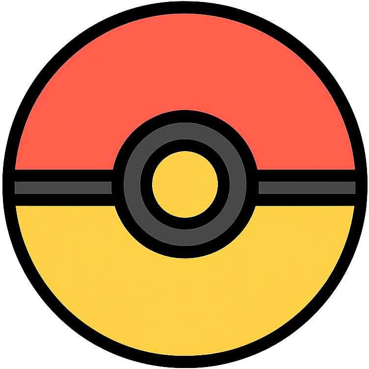 Poké Ball icon, modern clean style, simple bold, suitable for app or web use emoji