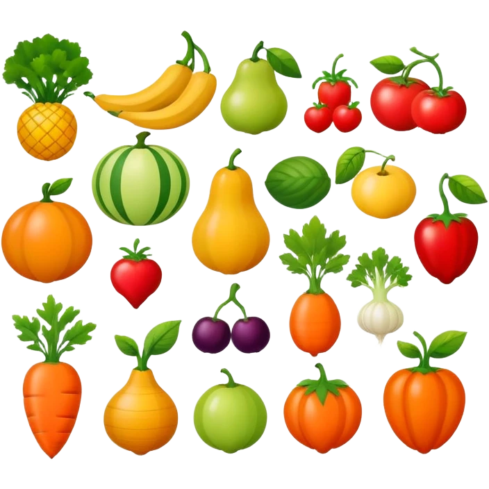 Fruits and vegetables logo for company emoji