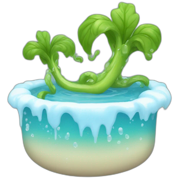 happy curd pond with tendrils emoji
