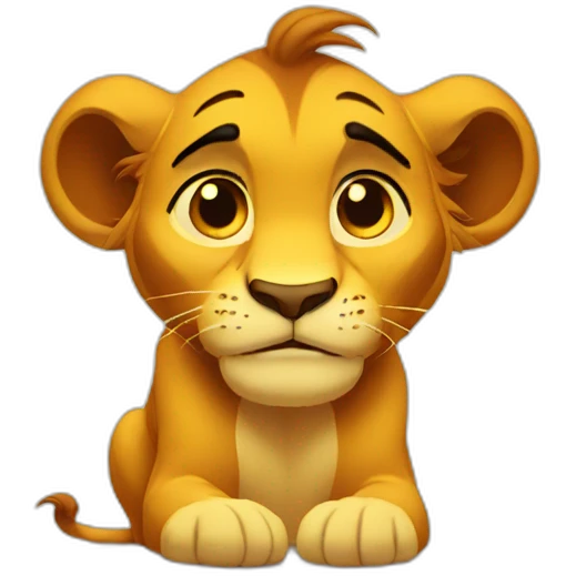 Simba sad emoji
