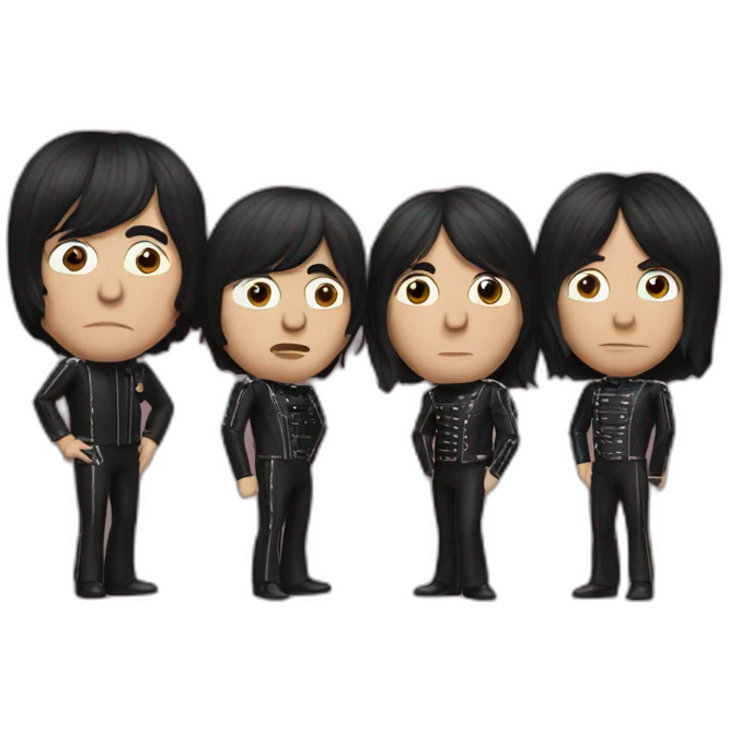The beatels in Kiss makeup emoji