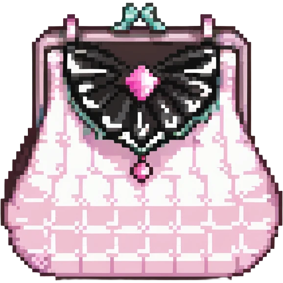 pink and black gothic purse emoji