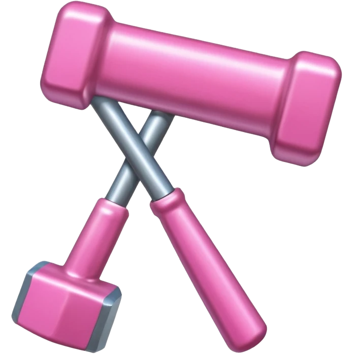Pink hammer emoji