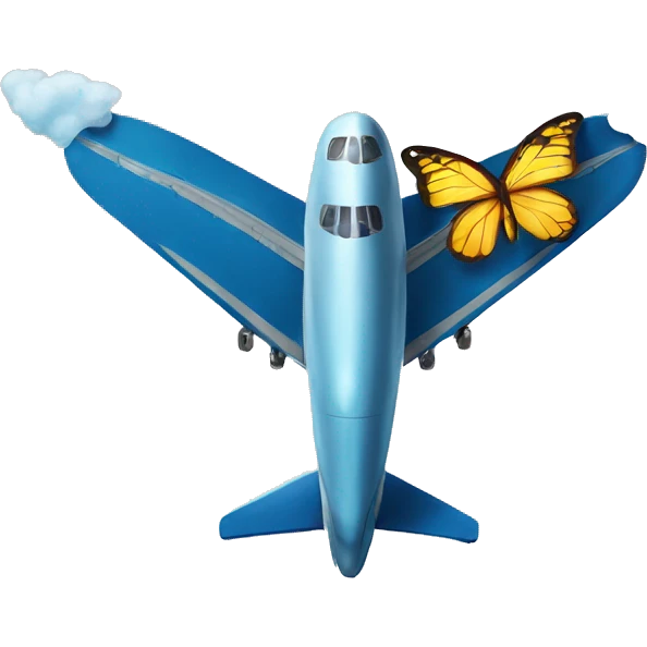 Airplane with Butterfly wings emoji